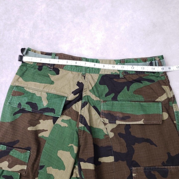 Vintage 90s Mens Camo Cargo Pant US Army 31x29 Button Up Uniform Trouser Ripstop - Picture 10 of 16